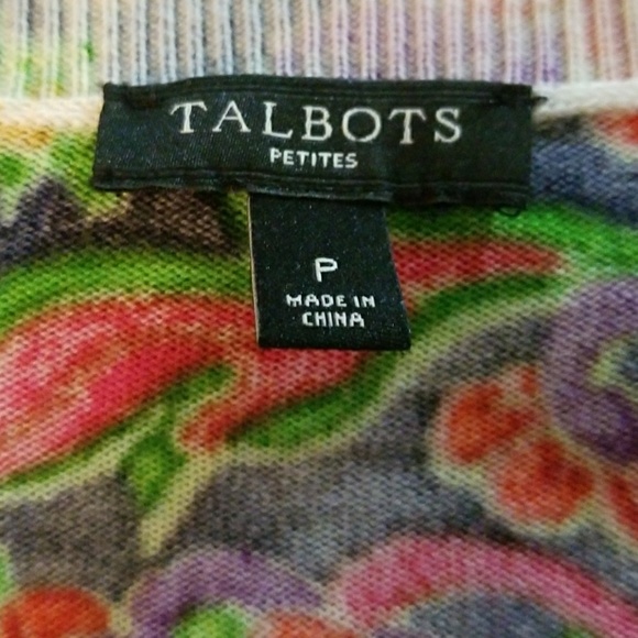 Talbots Multicolor floral cardigan. Size P - Picture 7 of 7